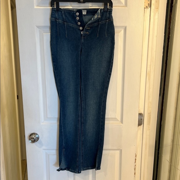 We The Free Denim - We The Free People Dark Blue Flare Jeans